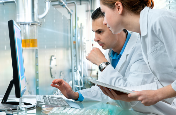 People working in the laboratory Stock Photo 01