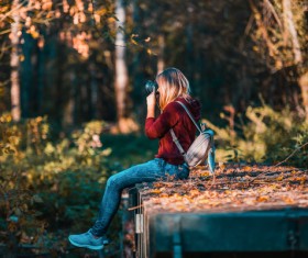 Photography girl Stock Photo