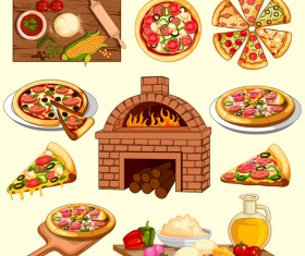 Pizza cooking vector