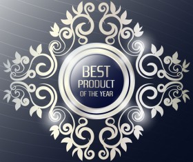 Product retro background with decor floral vector 01