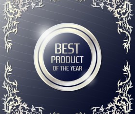 Product retro background with decor floral vector 02