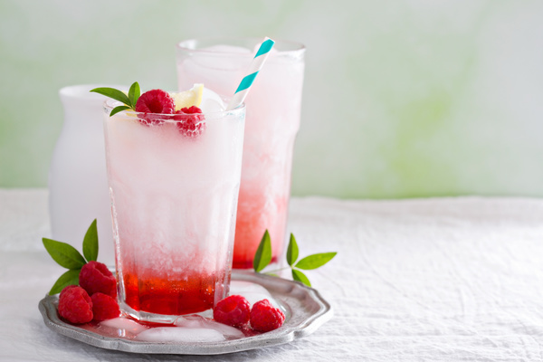 Raspberry Smoothie Drink Stock Photo