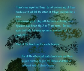 Realistic Foliage photoshop brushes set