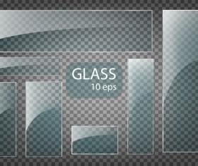 Rectangle glass banner vector 02