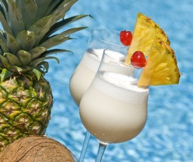 Refreshing coconut cocktail Stock Photo 01