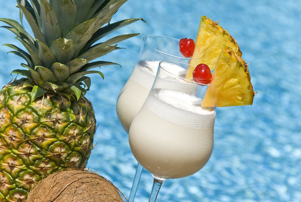 Refreshing coconut cocktail Stock Photo 01