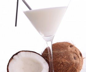Refreshing coconut cocktail Stock Photo 04