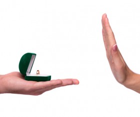 Refuse to marriage proposal Stock Photo