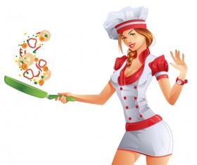 Restaurant chef vector material 02