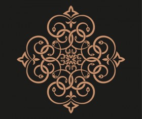 Retro ornaments design vector material