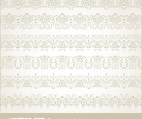 Retro seamless borders decor vector set 10