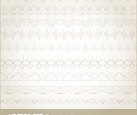 Retro seamless borders decor vector set 13