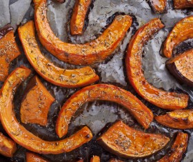 Roasted pumpkin Stock Photo
