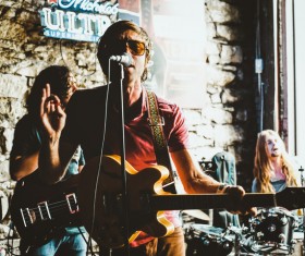 Rock music singer Stock Photo