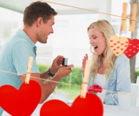 Romantic marriage proposal Stock Photo 03