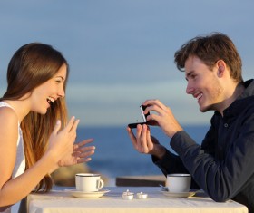 Romantic marriage proposal Stock Photo 04