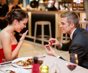 Romantic marriage proposal Stock Photo 05