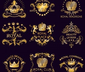 Royal luxury labels vector set