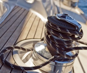 Sailboat Bolt rope close-up Stock Photo