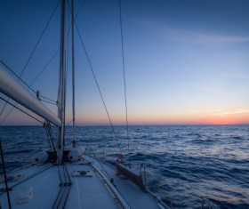 Sailboat front close-up Stock Photo 01