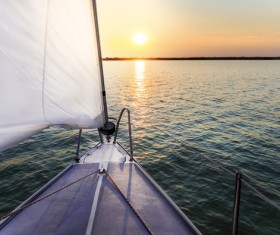 Sailboat front close-up Stock Photo 02