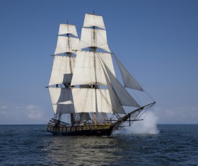 Sailboat on the sea Stock Photo 01