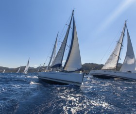 Sailboat race Stock Photo 01