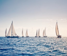 Sailboat race Stock Photo 04