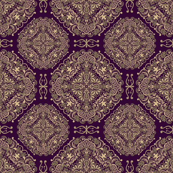 Seamless border in Victorian style vector 01