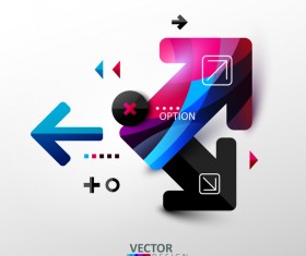 Shiny arrow infographic vectors