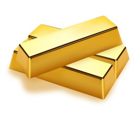 Shiny gold bar vector illustration 02