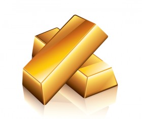 Shiny gold bar vector illustration 04