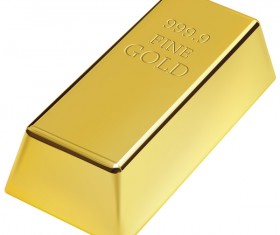 Shiny gold bar vector illustration 06