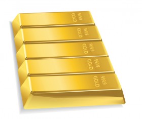 Shiny gold bar vector illustration 10