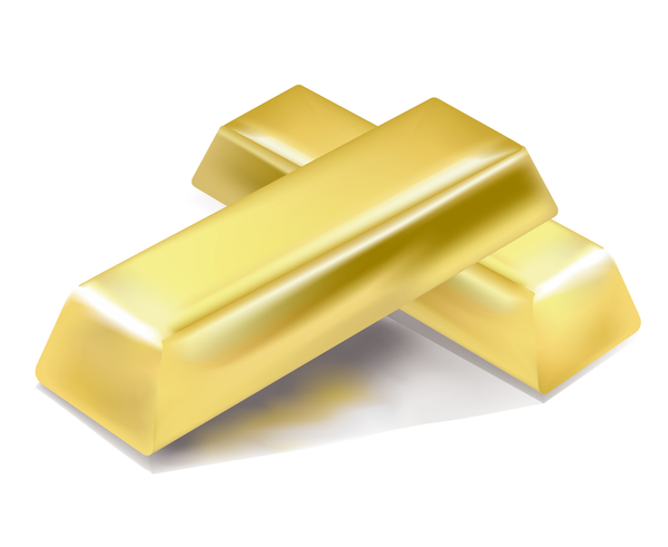 Shiny gold bar vector illustration 12