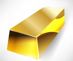 Shiny gold bar vector illustration 15