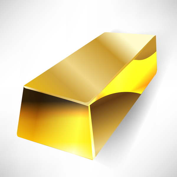 Shiny gold bar vector illustration 15