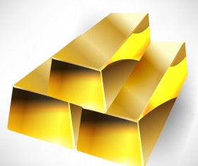 Shiny gold bar vector illustration 16