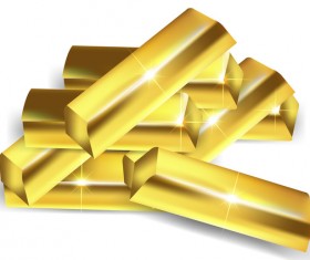 Shiny gold bar vector illustration 17