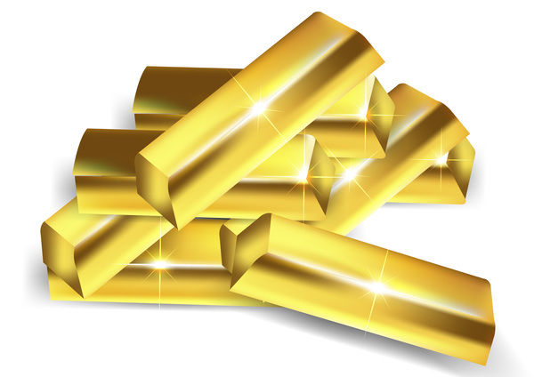 Shiny gold bar vector illustration 17