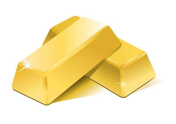 Shiny gold bar vector illustration 18