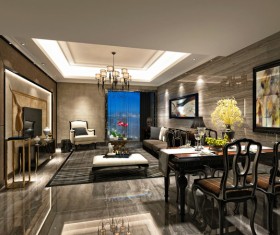 Simple and stylish interior Stock Photo 01