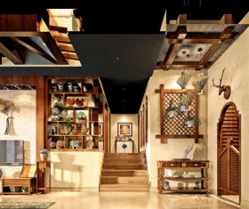 Simple and stylish interior Stock Photo 03