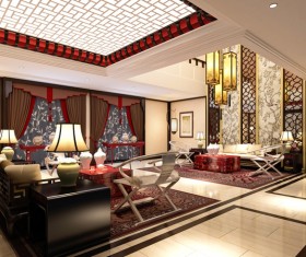 Simple and stylish interior Stock Photo 04