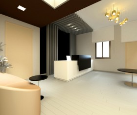 Simple and stylish interior Stock Photo 06