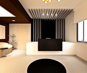 Simple and stylish interior Stock Photo 07