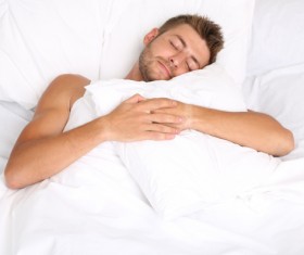 Sleeping man Stock Photo