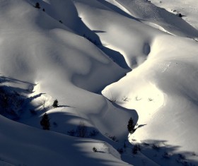 Snow covered mountain Stock Photo