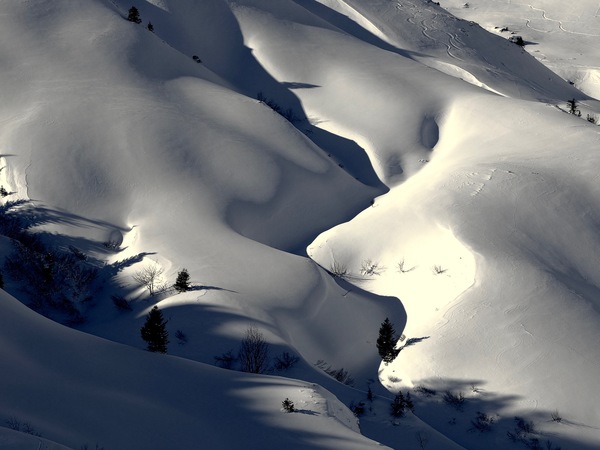 Snow covered mountain Stock Photo