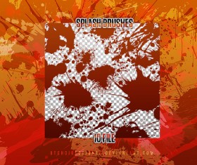 Splash grunge photoshop brushes